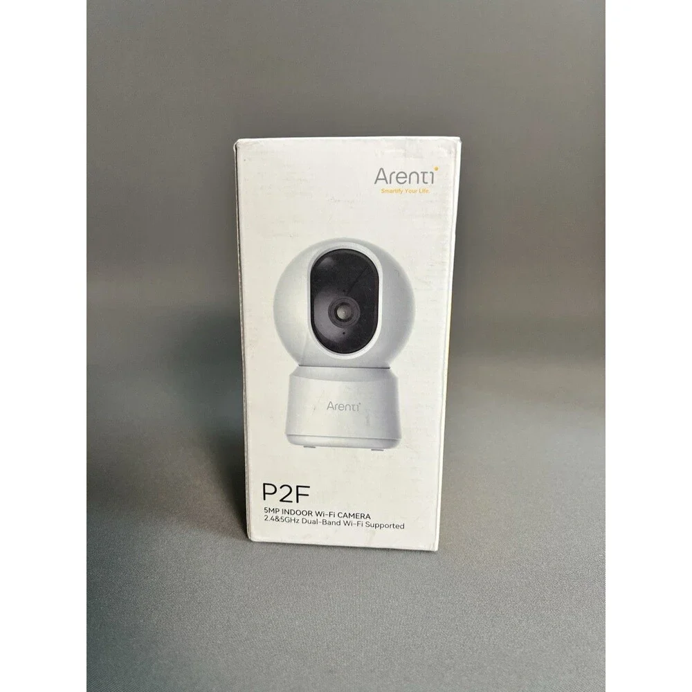 New Arenti P2F 5MP 3K Indoor Wi-Fi Camera Dual-Band 2.4 GHz & 5GHz Wi-Fi